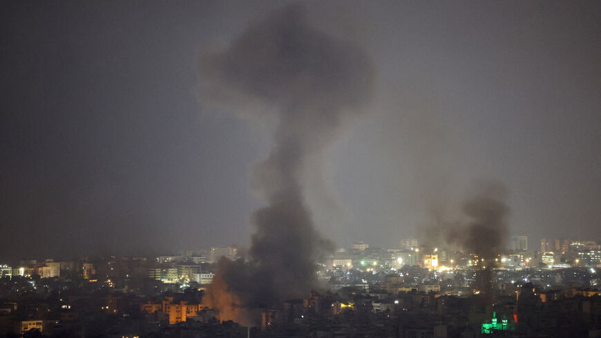 Plumes of smoke rise following Israeli strikes on Beirut's southern suburbs, after an escalation between Hezbollah and Israel, amid the U.S.-Israeli conflict with Iran, as seen from Baabda, March 13, 2026. REUTERS/Amr Abdallah Dalsh