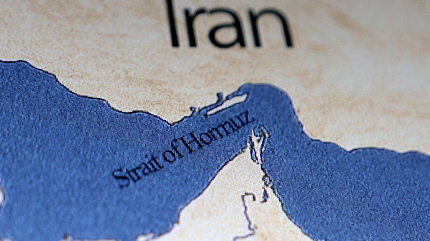 FILE PHOTO: A map showing the Strait of Hormuz and Iran is seen in this illustration taken June 22, 2025. REUTERS/Dado Ruvic/Illustration/File Photo
