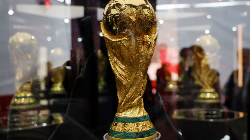 Soccer Football - FIFA World Cup - Trophy on display in Monterrey - Estadio BBVA, Monterrey, Mexico - March 14, 2026 General view of the World Cup trophy on display REUTERS/Daniel Becerril