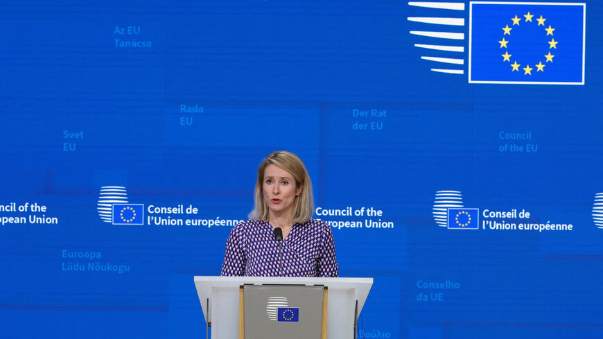 EU High Representative for Foreign Affairs and Security Policy, Kaja Kallas speaks during a closing press conference at a European Union Energy and Foreign Affairs ministers meeting in Brussels, Belgium, March 16, 2026. REUTERS/Omar Havana