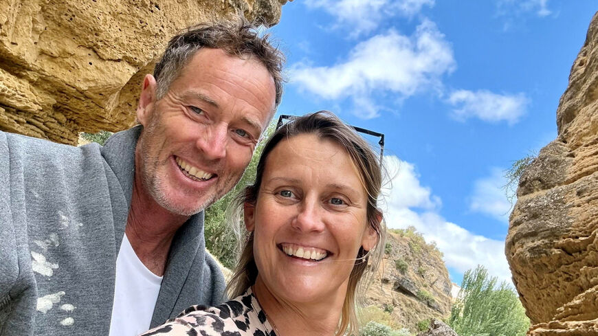 FILE PHOTO: Craig and Lindsay Foreman, a British couple who have been sentenced by Iran to 10 years in prison on charges of espionage, according to their family, pose for a selfie in an unknown location in this undated handout photograph taken in 2024 and obtained by Reuters on February 19, 2026. Free Lindsay and Craig Campaign/Handout via REUTERS/File Photo