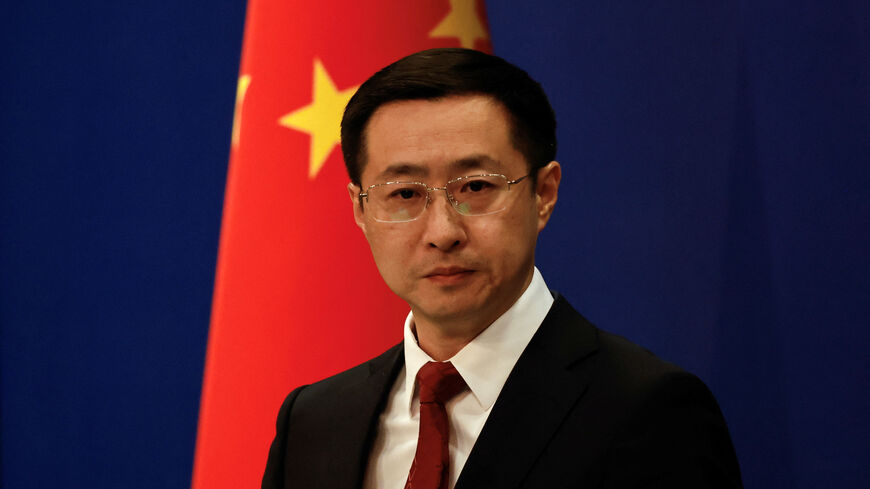 FILE PHOTO: Chinese Foreign Ministry spokesperson Lin Jian attends a press conference in Beijing, China April 10, 2025. REUTERS/Tingshu Wang/File Photo