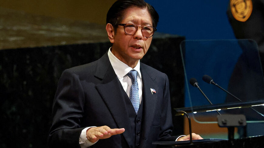 Philippines President Ferdinand Marcos Jr. addresses the United Nations General Assembly at the U.N. headquarters in New York City, U.S., March 10, 2026.  REUTERS/Brendan McDermid