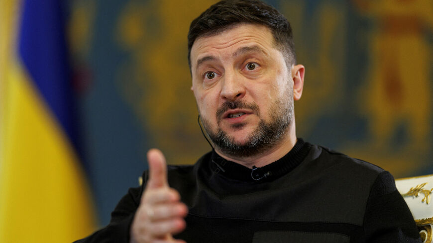 FILE PHOTO: Ukraine's President Volodymyr Zelenskiy speaks during an interview with Reuters, amid Russia's attack on Ukraine, in Kyiv, Ukraine March 25, 2026. REUTERS/Valentyn Ogirenko/File Photo