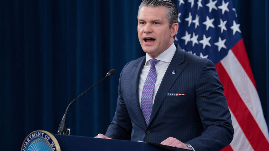 U.S. Secretary of Defense Pete Hegseth speaks during a briefing held with Chairman of the Joint Chiefs of Staff General Dan Caine (not pictured), amid the U.S.-Israeli conflict with Iran, at the Pentagon in Washington, D.C., U.S., March 31, 2026. REUTERS/Jonathan Ernst