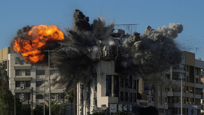 An explosion takes place in a building following an Israeli strike, amid escalating hostilities between Israel and Hezbollah, as the U.S.-Israel conflict with Iran continues, in Beirut, Lebanon, March 31, 2026. REUTERS/Mohammad Yassine