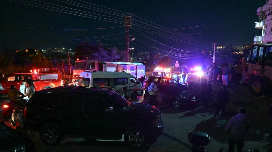 In Aramoun and Saadiyat south of Beirut -- two towns outside the traditional strongholds of Iran-backed militant group Hezbollah -- the health ministry said Israeli strikes killed six people