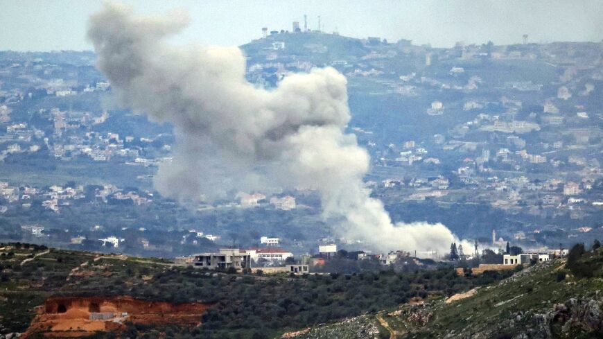 The site of an Israeli air strike that targeted the southern Lebanese village of Dayr Seryan on Wednesday