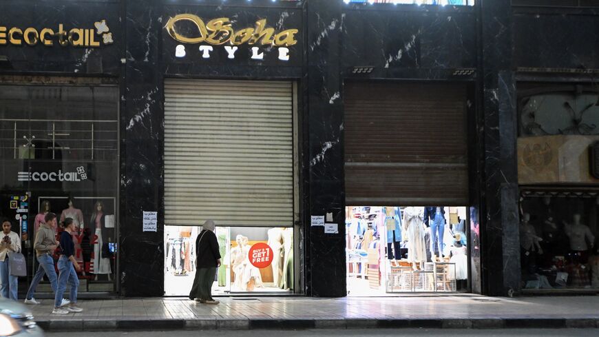 Shops close early, on March 28, 2026, in Cairo, Egypt. 