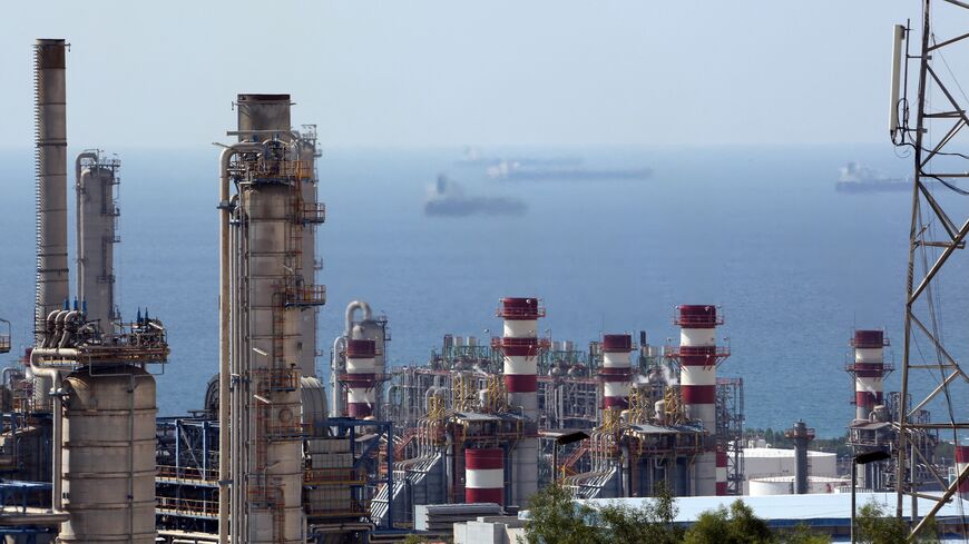 A general view of South Pars gas field facilities in the southern Iranian port town of Assaluyeh, on the Gulf, Nov. 19, 2015.
