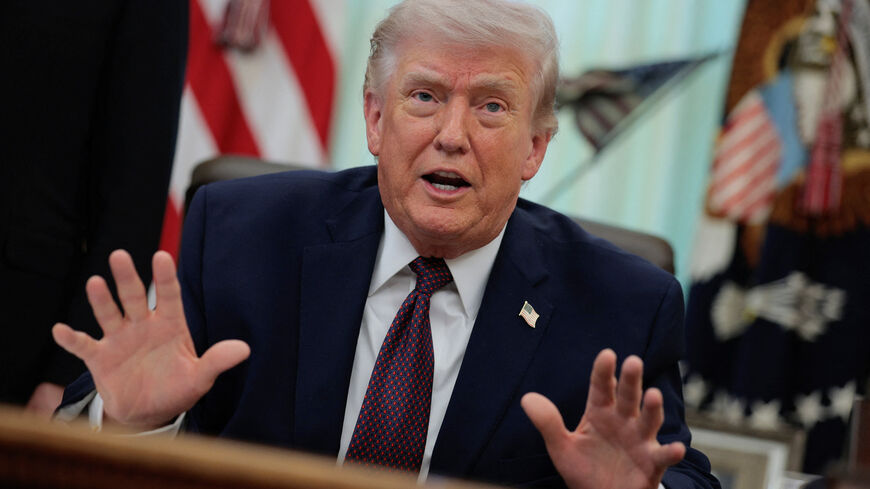 U.S. President Donald Trump speaks during the signing ceremony for an executive order on mail ballots, in the Oval Office of the White House in Washington, D.C., March 31, 2026.  REUTERS/Evan Vucci