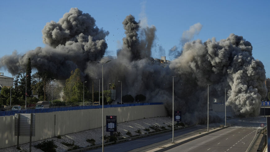 An explosion takes place in a building following an Israeli strike, amid escalating hostilities between Israel and Hezbollah, as the U.S.-Israel conflict with Iran continues, in Beirut, Lebanon, March 31, 2026. REUTERS/Mohammad Yassine