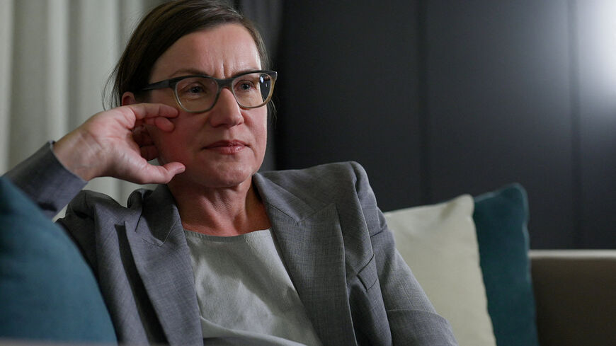 FILE PHOTO: President of the International Committee of the Red Cross (ICRC) Mirjana Spoljaric speaks during an interview with Reuters in Riyadh, Saudi Arabia, November 1, 2025. REUTERS/Mohammed Benmansour/File Photo