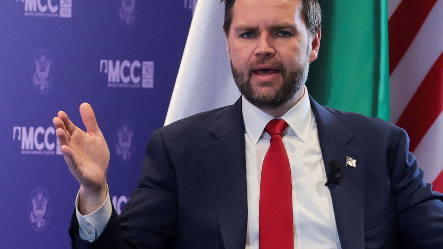 U.S. Vice President JD Vance delivers remarks at Mathias Corvinus Collegium in Budapest, Hungary, April 8, 2026. REUTERS/Jonathan Ernst/Pool