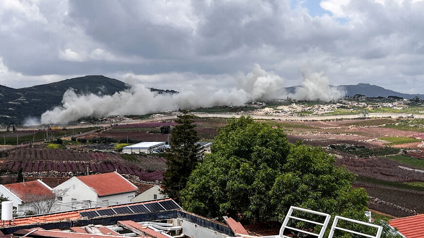 FILE PHOTO: Smoke of an explosion is seen at Kafr Kila following Israel army activity across the border between Israel and Lebanon, as seen from Metula on the Israeli side of the border, April 8, 2026. REUTERS/Avi Ohayon/File Photo