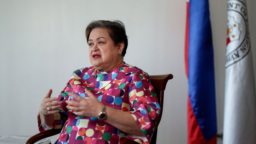 Philippine Foreign Affairs Secretary Ma. Theresa Lazaro speaks with Reuters for an interview in Pasay City, Metro Manila, Philippines, January 22, 2026. REUTERS/Eloisa Lopez