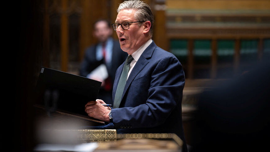 Britain's Prime Minister Keir Starmer speaks during Ministerial Statement on the Middle East at the House of Commons in London, Britain, April 13, 2026. © House of Commons/Handout via REUTERS THIS IMAGE HAS BEEN SUPPLIED BY A THIRD PARTY. MANDATORY CREDIT. IMAGE MUST NOT BE ALTERED.