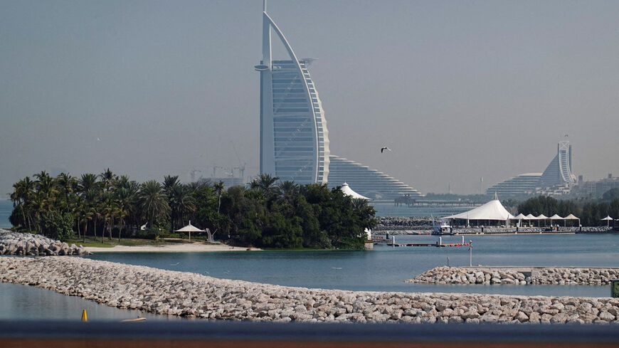 FILE PHOTO: Burj Al Arab stands, after an Iranian attack, following United States and Israel strikes on Iran, in Dubai, United Arab Emirates, March 1, 2026. REUTERS/Amr Alfiky/File Photo