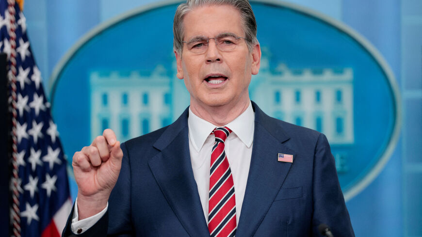 U.S. Treasury Secretary Scott Bessent speaks during a press briefing in the James S. Brady Press Briefing Room at the White House in Washington, D.C., U.S., April 15, 2026. REUTERS/Evan Vucci/File Photo