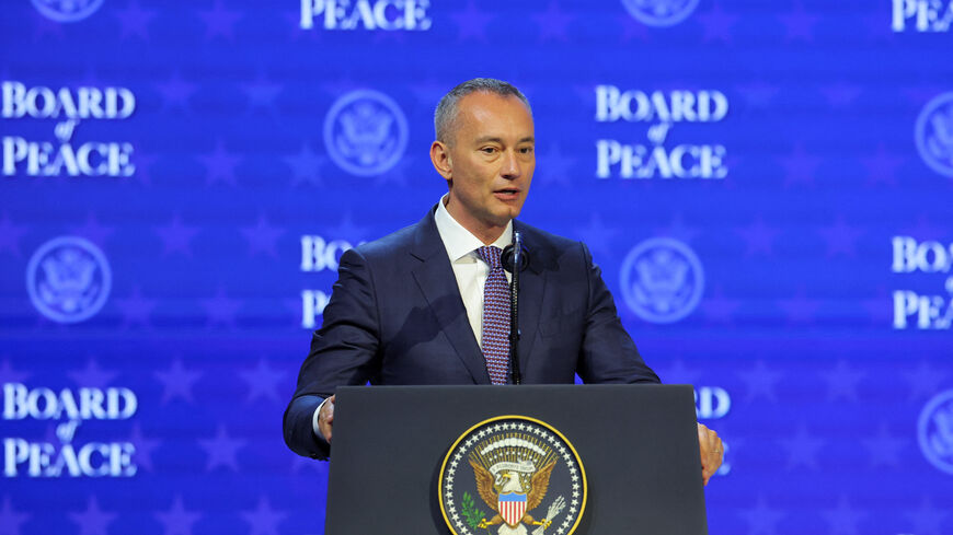 FILE PHOTO: Nickolay Mladenov takes part in a charter announcement for U.S. President Donald Trump's Board of Peace initiative aimed at resolving global conflicts, alongside the 56th annual World Economic Forum (WEF), in Davos, Switzerland, January 22, 2026. REUTERS/Denis Balibouse/File Photo