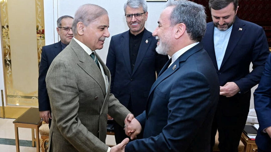 Pakistan's Prime Minister Shehbaz Sharif meets with Iranian Foreign Minister Abbas Araqchi in Islamabad, Pakistan, April 25, 2026. Pakistan's Prime Minister Office/Handout via REUTERS