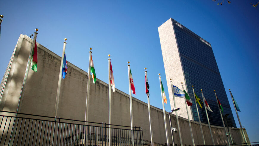 The United Nations headquarters before a meeting on the Nuclear Non-Proliferation Treaty at the U.N., in New York City, U.S., April 27, 2026.  REUTERS/Eduardo Munoz