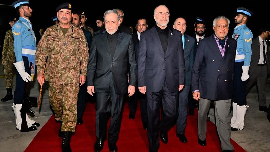 Field Marshal Asim Munir (L) was on the tarmac to greet both high-level delegations that arrived for the talks, illustrating his key role