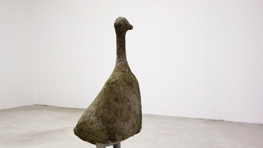 Chung Seoyoung, “A GOOSE,” 2007, cement, in Doha, Qatar. (Photo courtesy of Fire Station)