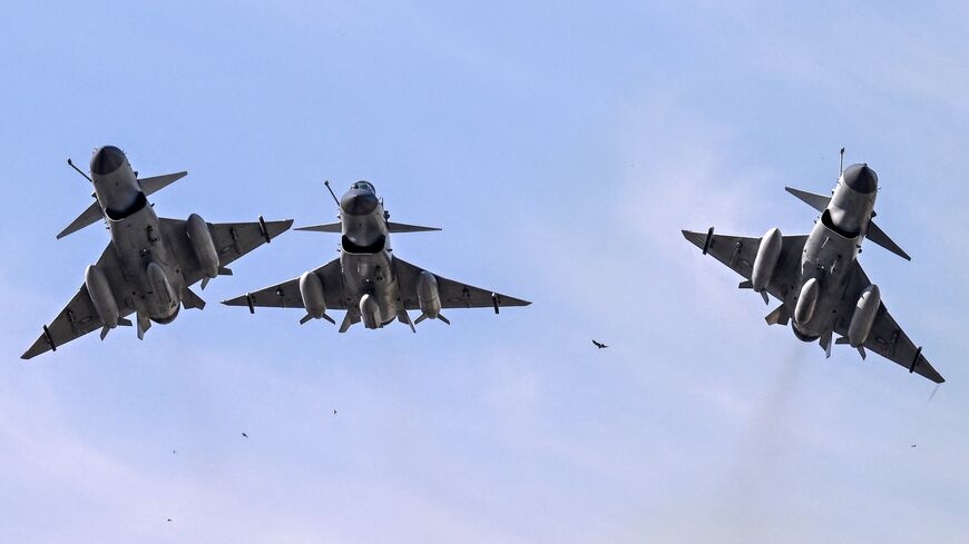 Pakistan Air Force J-10 fighter jets over Islamabad, March 23, 2025. 