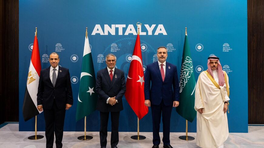 Turkish Foreign Minister Hakan Fidan hosted the third meeting of the foreign ministers of Turkey, Egypt, Pakistan and Saudi Arabia on the margins of the 5th Antalya Diplomacy Forum, on April 17, 2026.