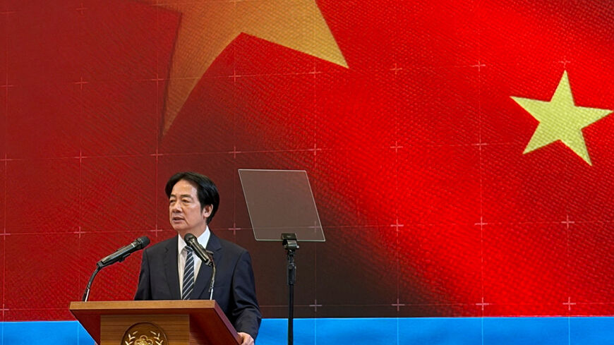 FILE PHOTO: Taiwan President Lai Ching-te speaks at a press conference on defence spending in Taipei, Taiwan November 26, 2025. REUTERS/Yimou Lee/File Photo