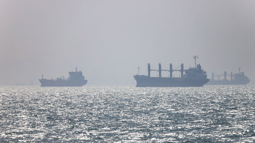 Vessels in the Strait of Hormuz near Bandar Abbas, Iran, May 4, 2026. Amirhosein Khorgooi/ISNA/WANA (West Asia News Agency) via REUTERS/File Photo