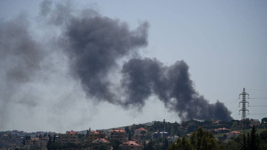 Smoke rises following an Israeli strike in Kfar Tebnit, Lebanon, May 11, 2026. REUTERS/Stringer