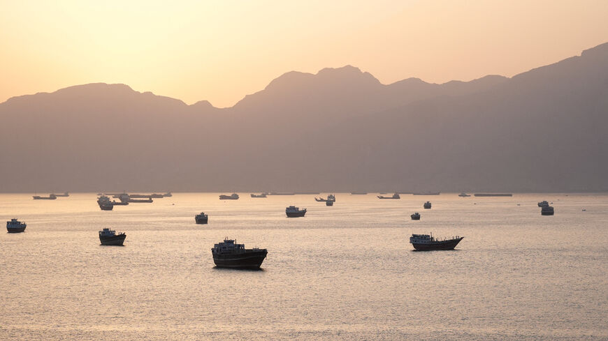 FILE PHOTO: Ships and boats in the Strait of Hormuz, Musandam, Oman, May 1, 2026. REUTERS/Stringer/File Photo
