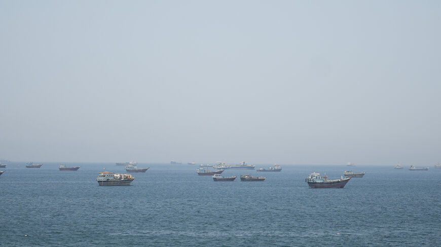 Vessels in the Strait of Hormuz, Musandam, Oman, May 8, 2026. REUTERS/Stringer