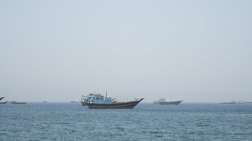 Vessels in the Strait of Hormuz, Musandam, Oman, May 8, 2026. REUTERS/Stringer