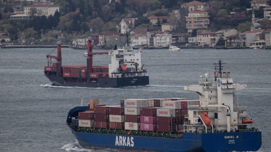 Ships navigate the Bosphorus Strait on May 02, 2026 in Istanbul, Turkey. Since the outbreak of the US-Israeli war against Iran, forcing the closure of the Strait of Hormuz and together with the ongoing Russia-Ukraine war, global shipping routes have been severely impacted. Soaring shipping costs, lengthening delivery times and less efficient routes have seen increased pressure on energy markets and supply chains worldwide. (Photo by Chris McGrath/Getty Images)