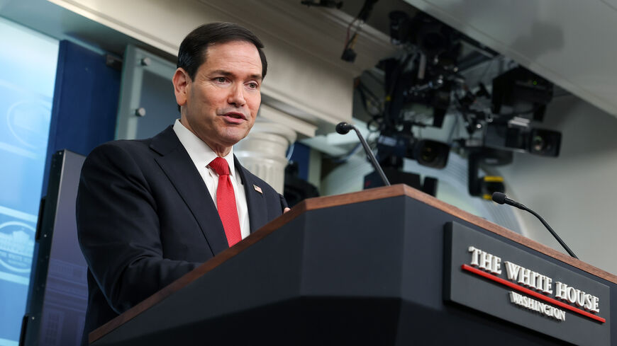 US Secretary of State Marco Rubio speaks during a press conference in the Brady Press Briefing Room at the White House on May 5, 2026 in Washington, DC. 