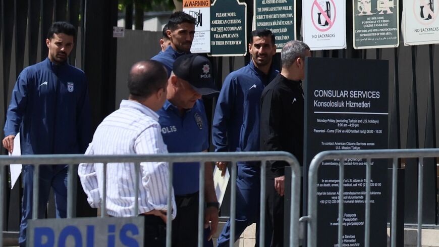 Four players and a staffer from Iran's national football team were seen leaving the US Embassy in Ankara after submitting their visa applications ahead of the 2026 World Cup