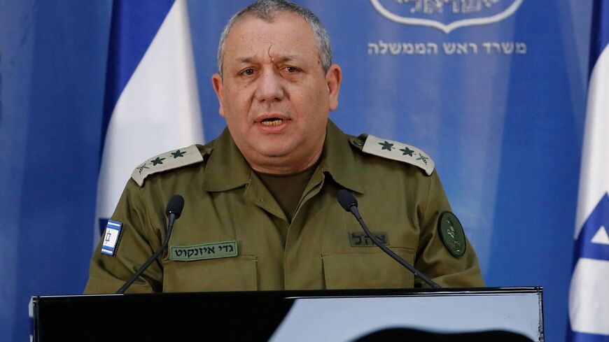 Former Israeli Chief of Staff Gadi Eizenkot gives a press conference in Tel Aviv, on December 4, 2018.