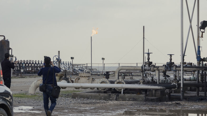 A general view shows the Awad oil field in the eastern Qamishli countryside in northeastern Syria, on February 9, 2026. (Photo by Amjad Kurdo / Middle East Images / AFP via Getty Images)