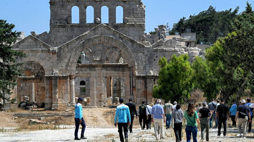 The fifth-century monastery complex of Saint Simeon Stylite in northern Syria suffered damage during the country's civil war