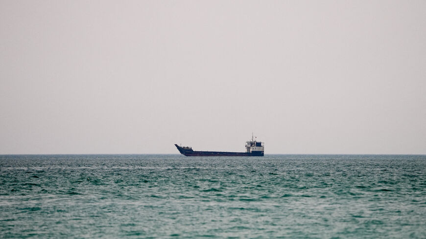 A vessel at the Strait of Hormuz, as seen from Musandam, Oman, June 29, 2026. REUTERS/Stringer