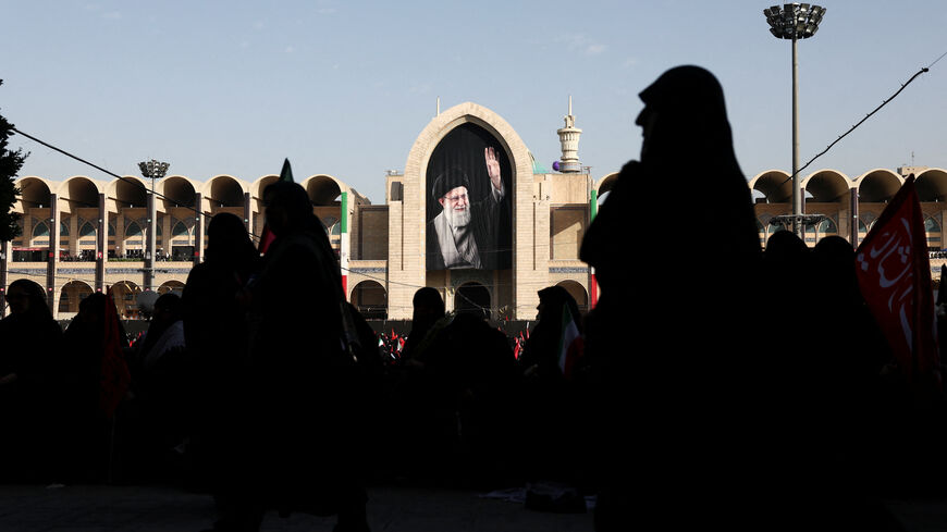 Mourners gather on the day of a public farewell ceremony to pay their respects to late Supreme Leader Ayatollah Ali Khamenei, who was killed on February 28 in Israeli and U.S. airstrikes, at the Imam Khomeini Grand Mosalla, in Tehran, Iran July 4, 2026.  Majid Asgaripour/WANA (West Asia News Agency) via REUTERS