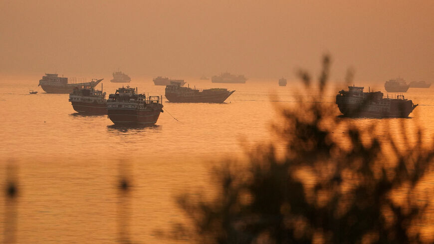 Vessels at the Strait of Hormuz, as seen from Musandam, Oman, June 16, 2026. REUTERS/Stringer