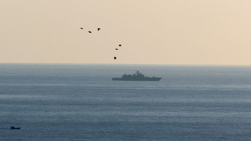 FILE PHOTO: Russian Navy Black Sea Fleet guided missile frigate Admiral Grigorovich is seen on the offshores of Syria's coastal Tartous, Syria, December 14, 2024. REUTERS/Umit Bektas/File Photo