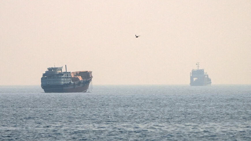Vessels at the Strait of Hormuz, as seen from Musandam, Oman, July 8, 2026. REUTERS/Stringer