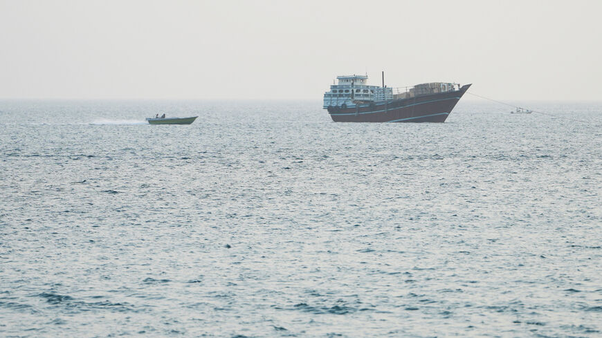 A vessel at the Strait of Hormuz, as seen from Musandam,Oman, July 15, 2026. REUTERS/Stringer