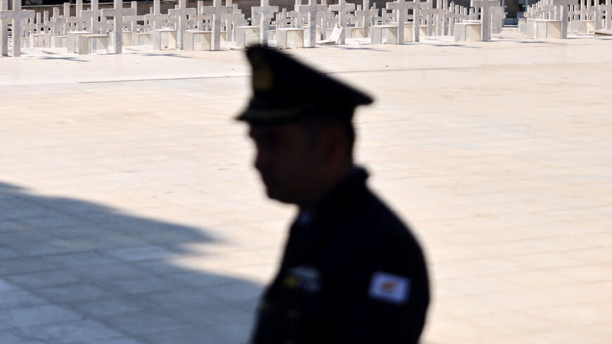 Graves of soldiers killed in the 1974 Turkish invasion of Cyprus, during a memorial service at the Tymvos Macedonitissas military cemetery in Nicosia, Cyprus, July 20, 2026. REUTERS/Yiannis Kourtoglou