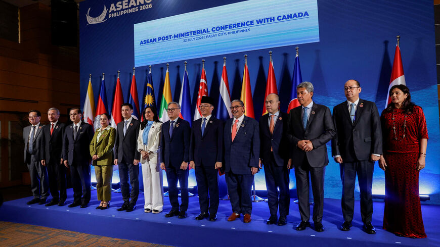Canadian Foreign Minister Anita Anand poses for a group photo for the ASEAN Post Ministerial Conference with Canada, at the Philippine International Convention Center in Pasay City, Metro Manila 22 July, 2026. ROLEX DELA PENA/Pool via REUTERS